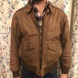 Nevada Blue Leather men’s bomber jacket - vintage